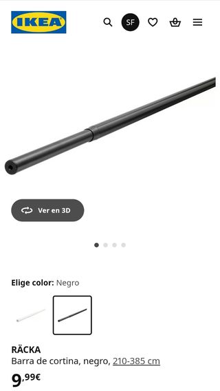 Barras cortinas Ikea y remates