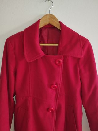 Abrigo mujer talla 42 rojo