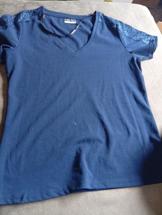 Lote 5 Camisetas Azules Mujer