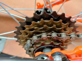 Bicicleta Rockrider 20 infantil naranja