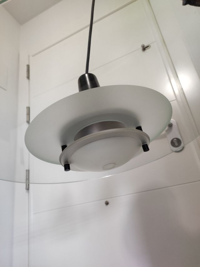 Lámpara de techo cristal y metal