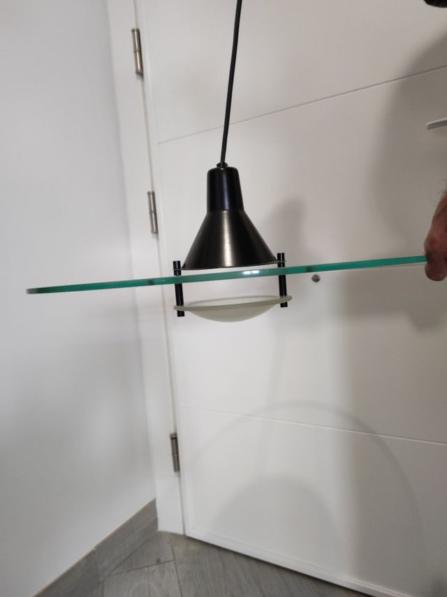 Lámpara de techo cristal y metal