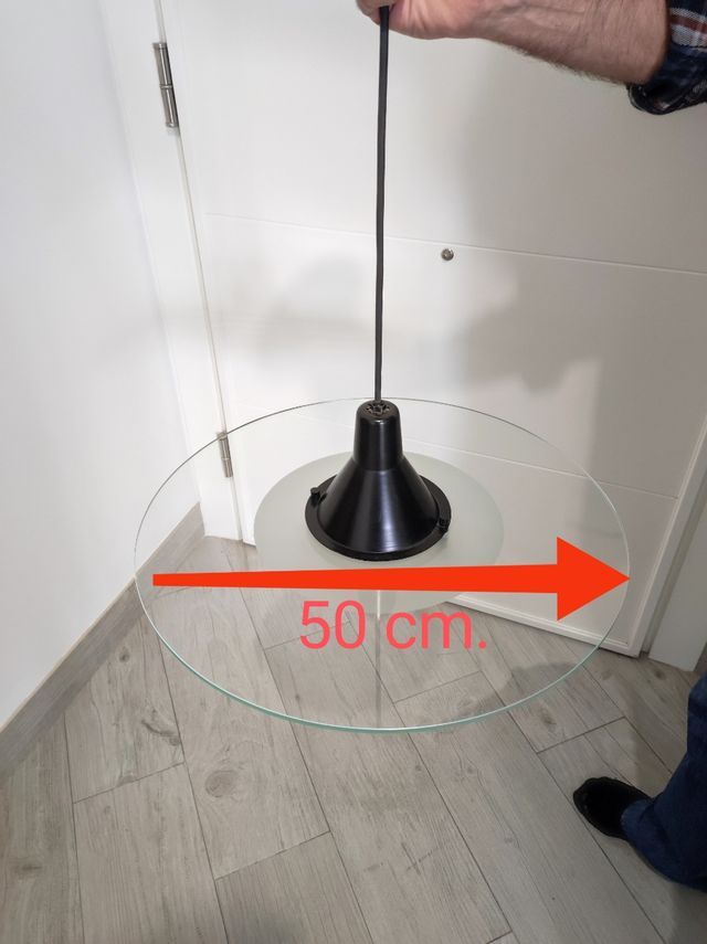 Lámpara de techo cristal y metal