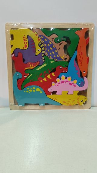 Puzzle Encajable Dinosaurios Madera
