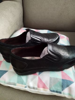 Zapatos Pitillos Ancho Especial Mujer Negros