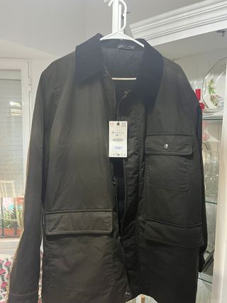 Chaqueta Barbour verde talla M de zara   con etiqu
