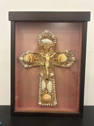 Set religioso crocifisso madonnina rosario