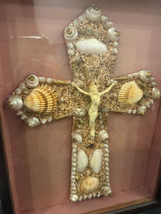 Set religioso crocifisso madonnina rosario