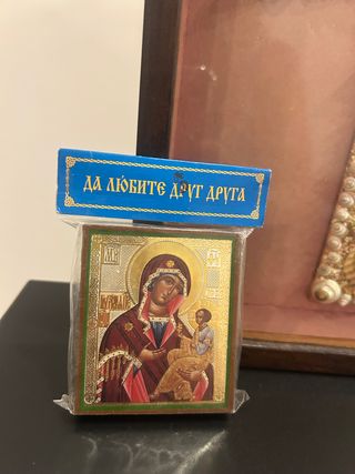 Set religioso crocifisso madonnina rosario