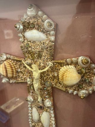 Set religioso crocifisso madonnina rosario