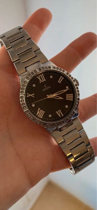 Reloj Festina Mujer Negro y Plateado