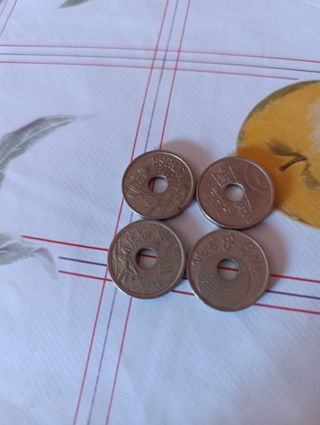 4 Monedas 25 Pesetas España