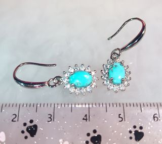 Pendientes acero inoxidable 316L con turquesa