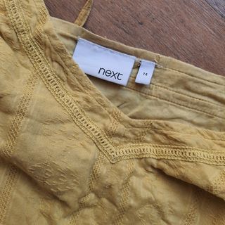 Top vestido amarillo mostaza Next Talla L