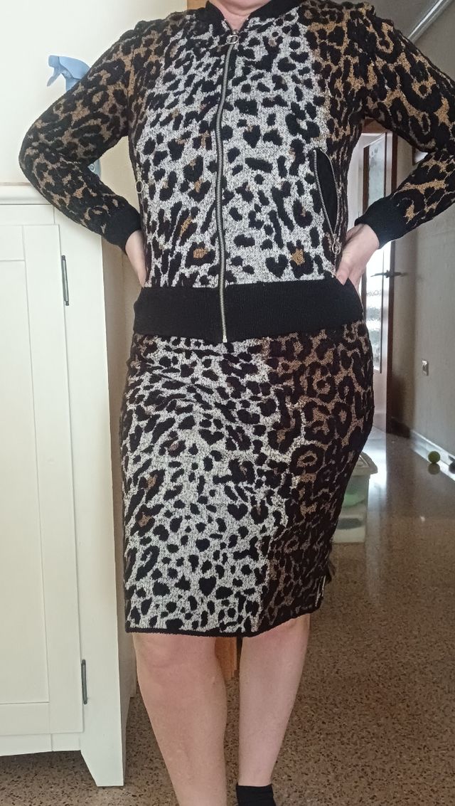 Conjunto estampado leopardo