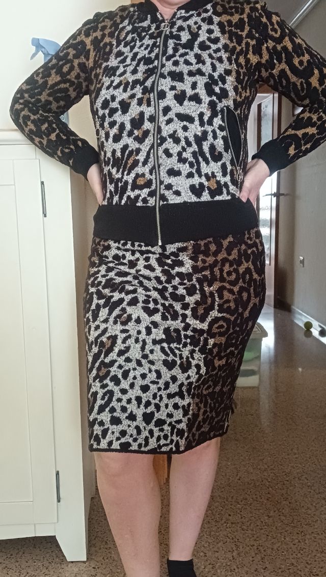 Conjunto estampado leopardo