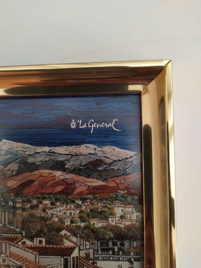 3 Láminas de la Virgen  con marco