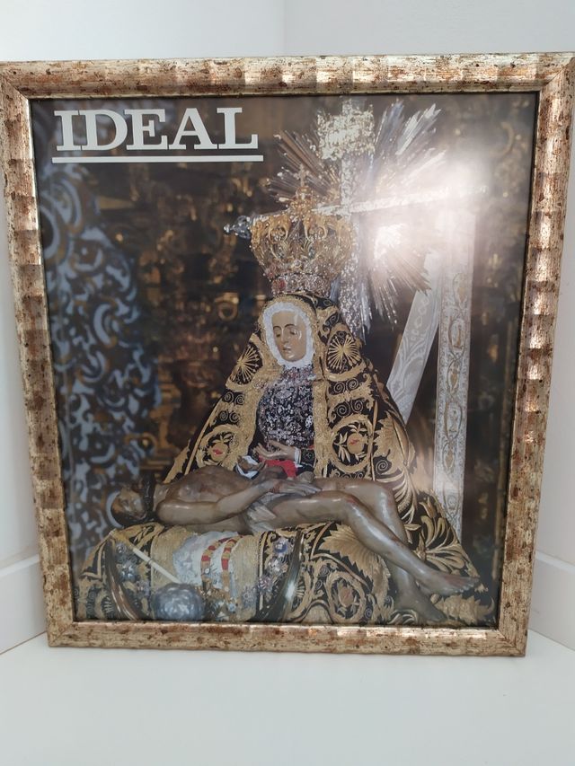 3 Láminas de la Virgen  con marco