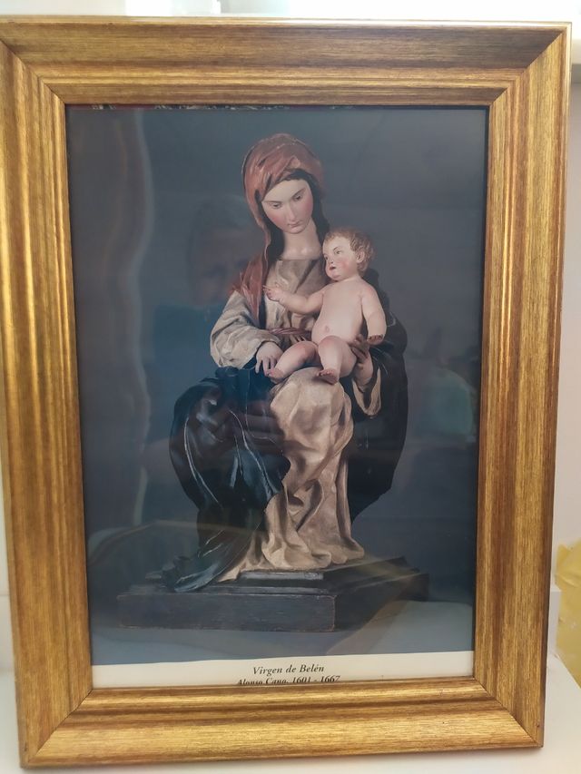 3 Láminas de la Virgen  con marco