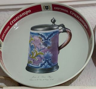 7 Bandejas Cruzcampo Colección Completa 1ª difícil