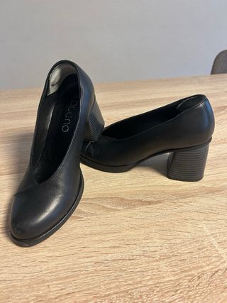 Zapatos de salón Bueno piel negros talla 37