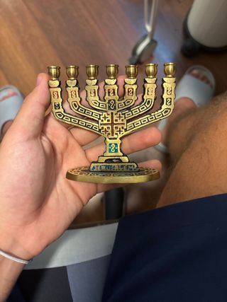 Candelabro Menorah Bronce Jerusalén