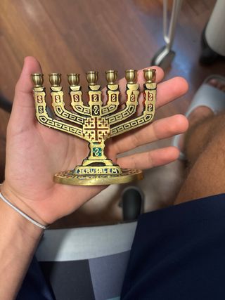 Candelabro Menorah Bronce Jerusalén