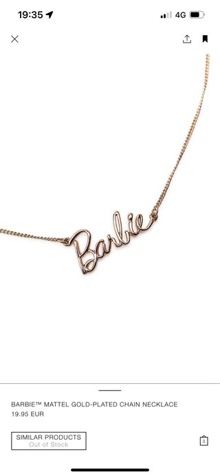 Collar Barbie Zara Dorado