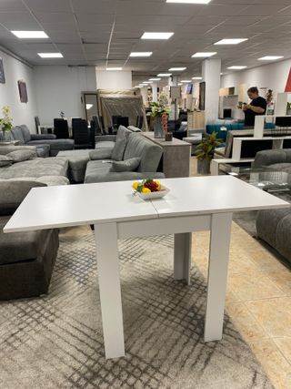 Mesa comedor extensible blanca