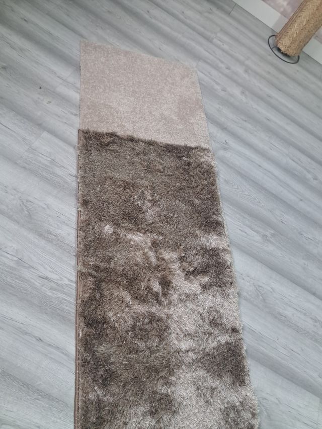 2 Tappeti 60x110 cm Beige e Marrone