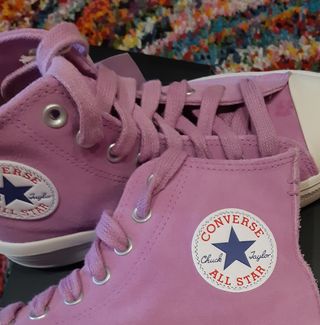 Zapatillas Converse Move-Hi de piel color lila-39