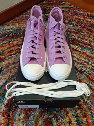 Zapatillas Converse Move-Hi de piel color lila-39