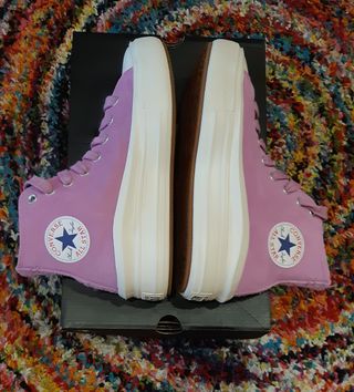 Zapatillas Converse Move-Hi de piel color lila-39