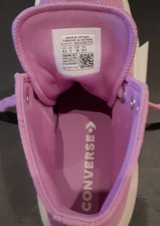 Zapatillas Converse Move-Hi de piel color lila-39
