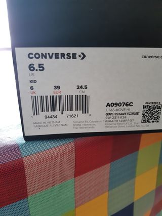 Zapatillas Converse Move-Hi de piel color lila-39