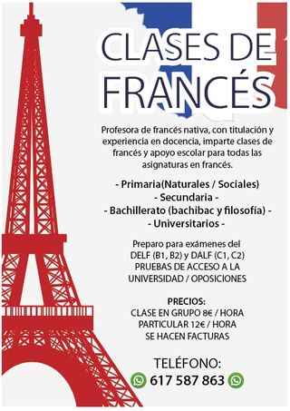 Clases particulares de francés. 