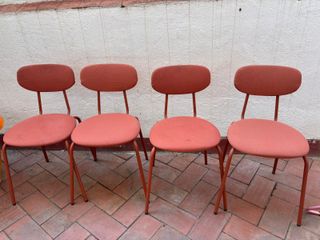 4 Sillas Comedor Suaves IKEA Naranja