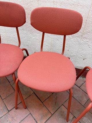 4 Sillas Comedor Suaves IKEA Naranja