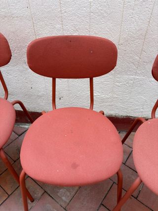 4 Sillas Comedor Suaves IKEA Naranja