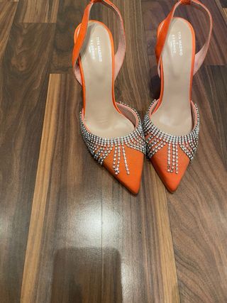 Zapatos de fiesta Tita Madrid naranja/plata