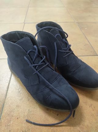 Botines azules mujer