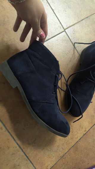 Botines azules mujer