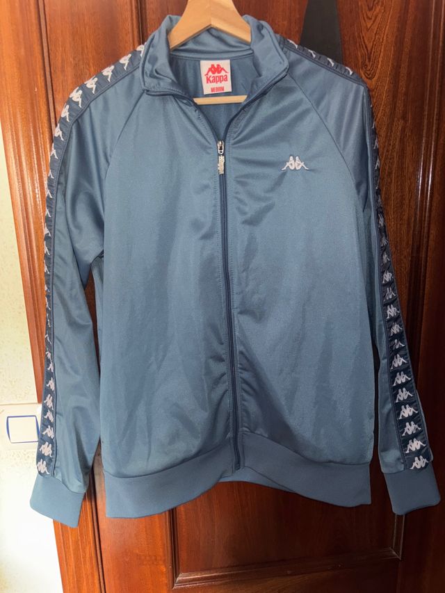 Sudadera Kappa cremallera azul Talla M