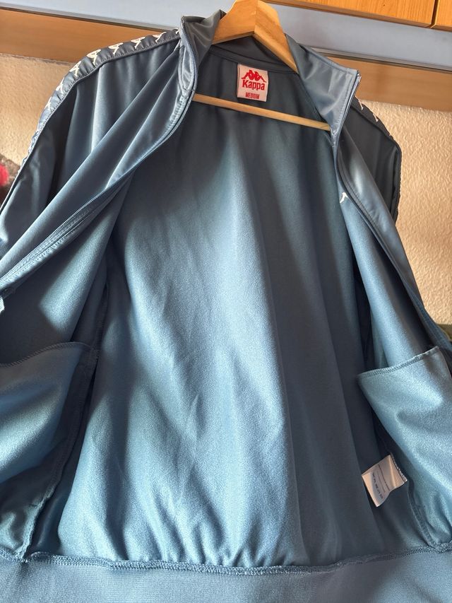 Sudadera Kappa cremallera azul Talla M