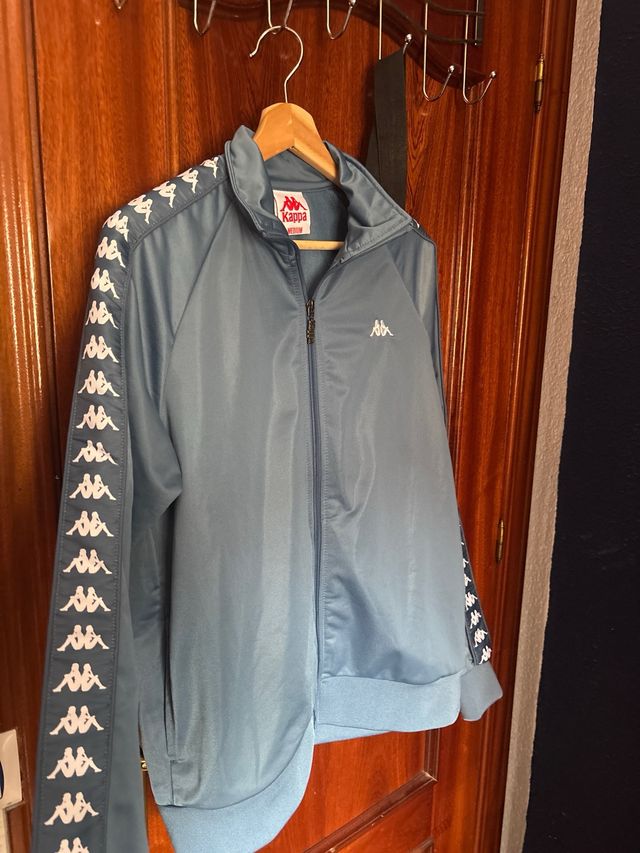 Sudadera Kappa cremallera azul Talla M