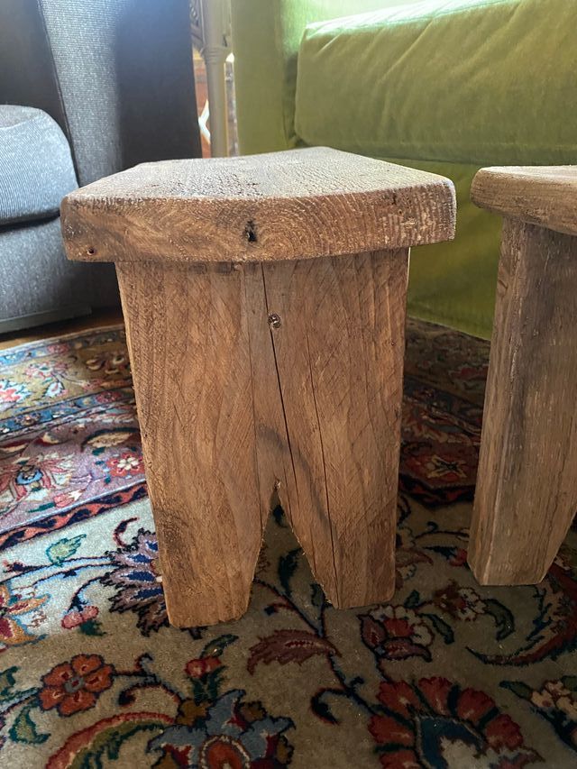 Set 2 Sgabellini Legno