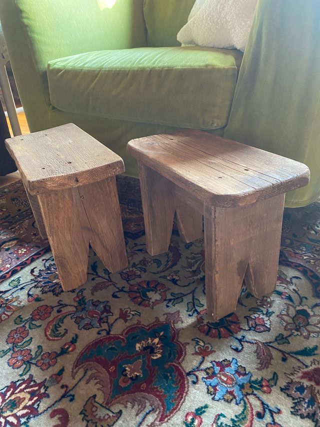 Set 2 Sgabellini Legno