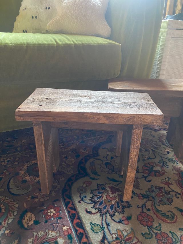 Set 2 Sgabellini Legno