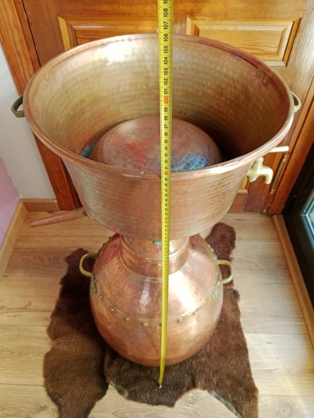 Alquitara de cobre 60L Grande. De uso Profesional.