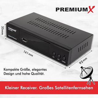 ✨ - PremiumX Receptor de Satélite HD 521 FTA Recep